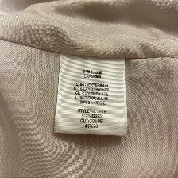 JOIE Vivianette Pink Genuine Lamb Leather Jacket - Picture 15 of 16